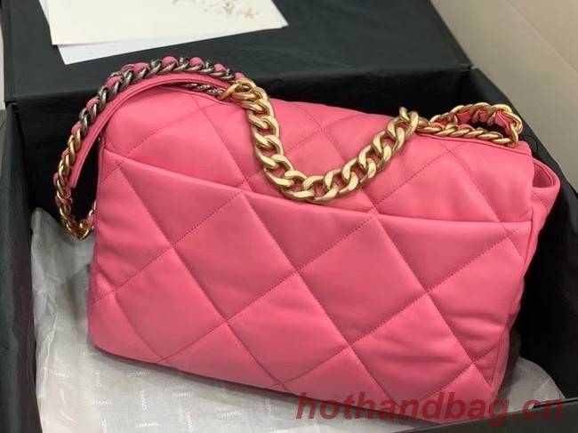 chanel 19 large flap bag AS1162 rose