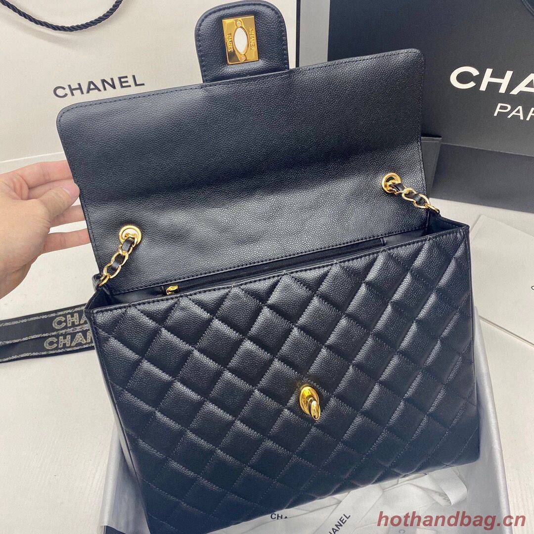 chanel large flap bag  2355 black