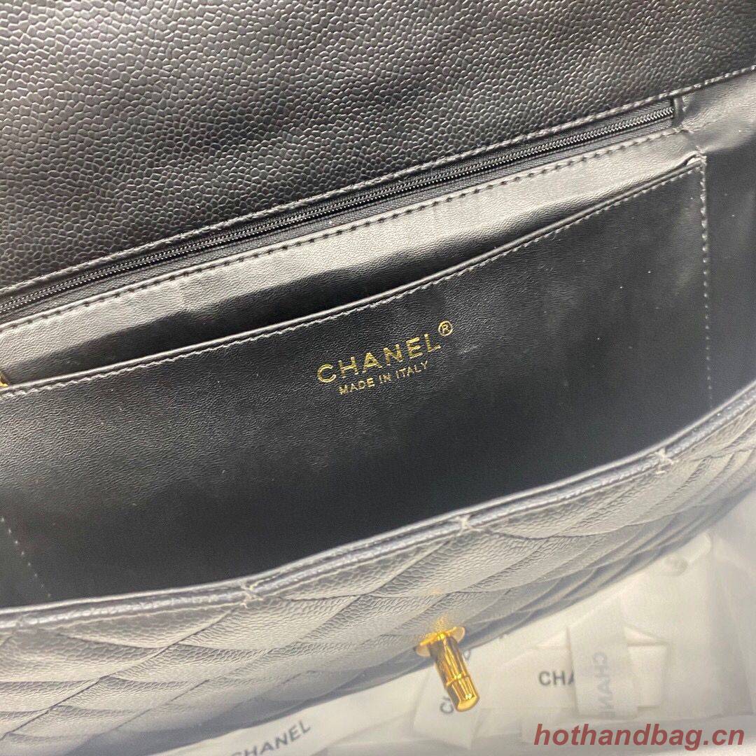 chanel large flap bag  2355 black