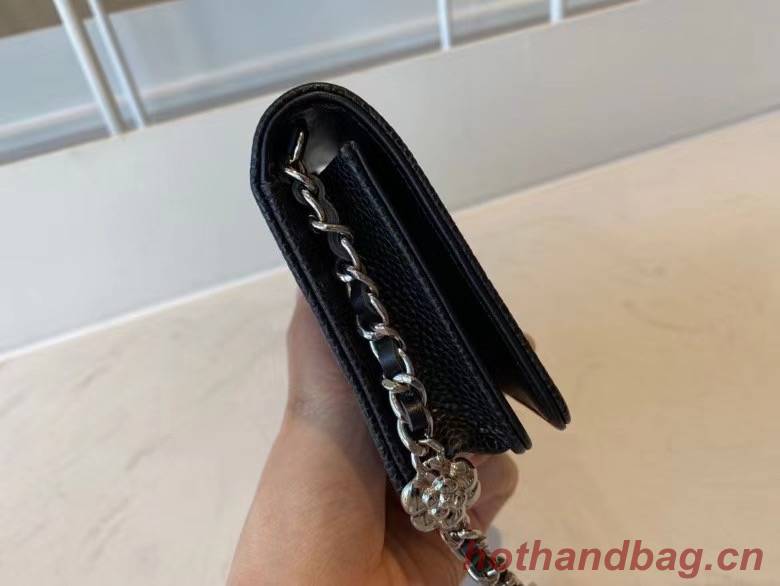 chanel classic clutch with chain Lambskin & Gold-Tone Metal AP3318 black