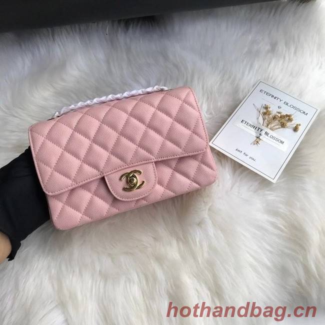 Chanel mini flap bag Grained Calfskin A1116 pink