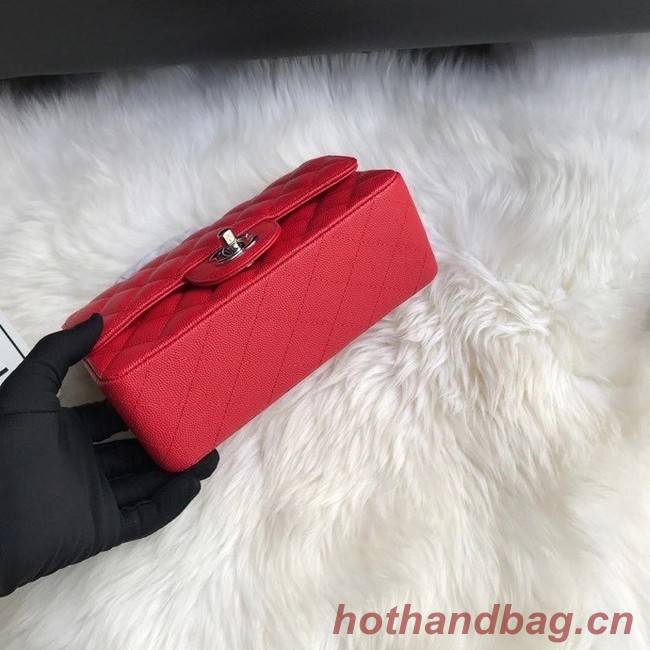 Chanel mini flap bag Grained Calfskin A1116 RED