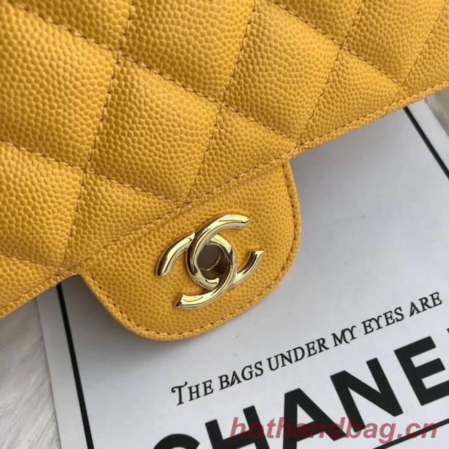 Chanel mini flap bag Grained Calfskin A1116 yellow