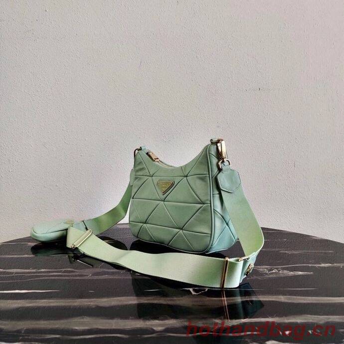 Prada Gaufre nappa leather shoulder bag 1BC151A light green