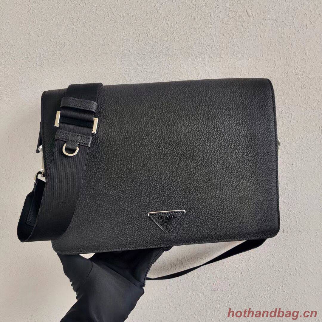 Prada leather shoulder bag 2VD012 black