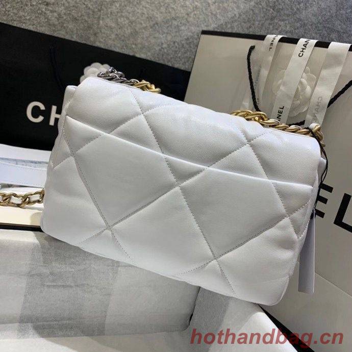 Chanel 19 flap bag AS1160 White