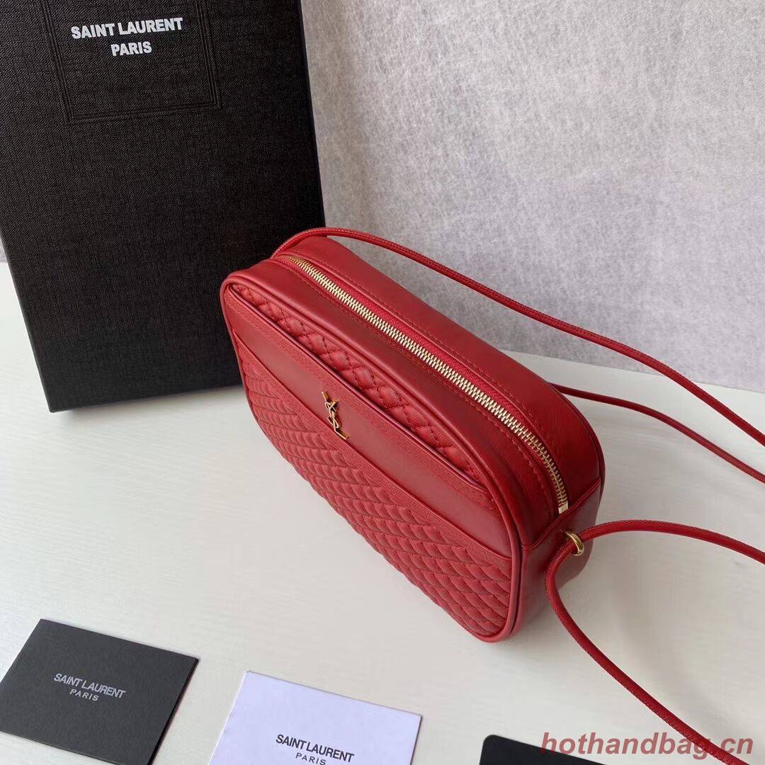 SAINT LAURENT VICTOIRE CAMERA BAG IN QUILTED LAMBSKIN 6489901 red