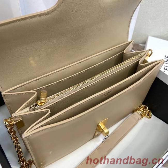 Celine TRIOMPHE SHOULDER BAG IN SHINY CALFSKIN 194023 cream