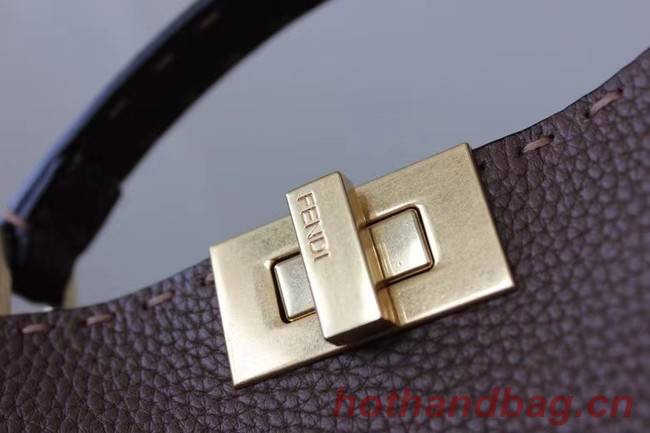 Fendi PEEKABOO ISEEU MEDIUM leather bag 70192 Khaki