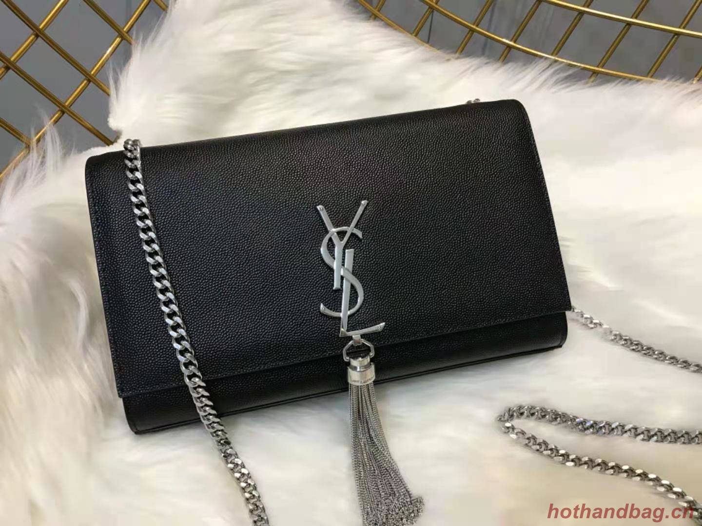 YSL Saint Laurent Medium Kate Tassel Bag 86773 Black