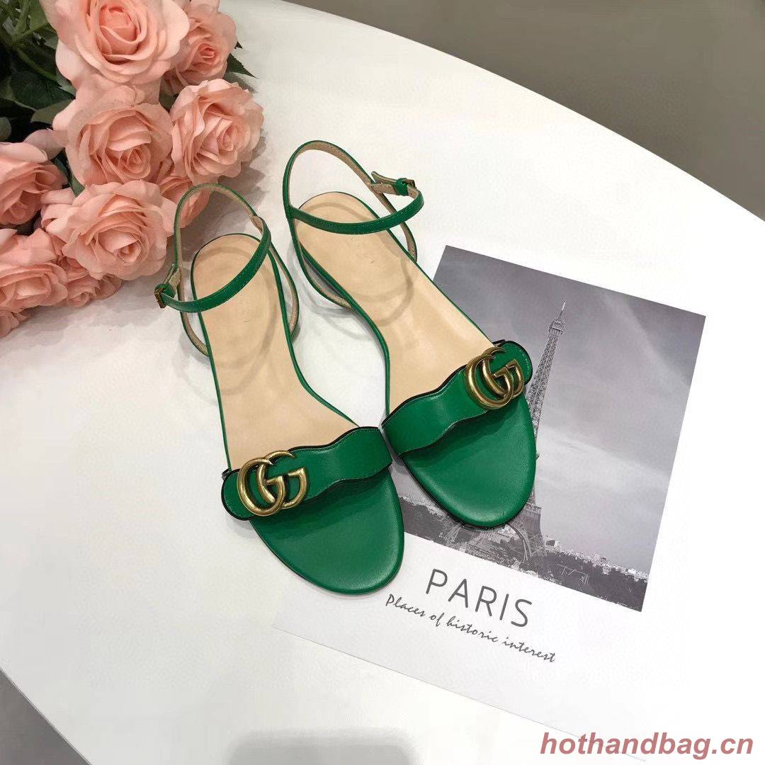 Gucci Sandals Shoes 1CM 7CM 10CM Heels GG6326 Green