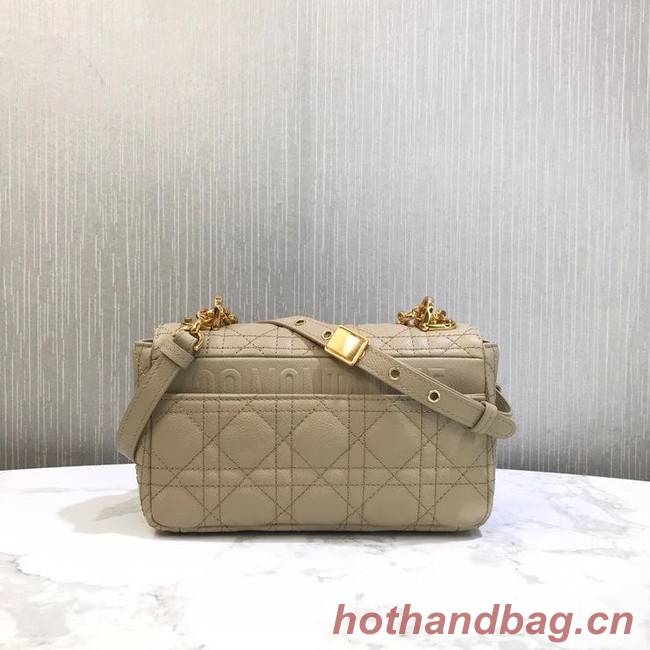 Dior SMALL DIOR CARO BAG Soft Cannage Calfskin M9241 Beige