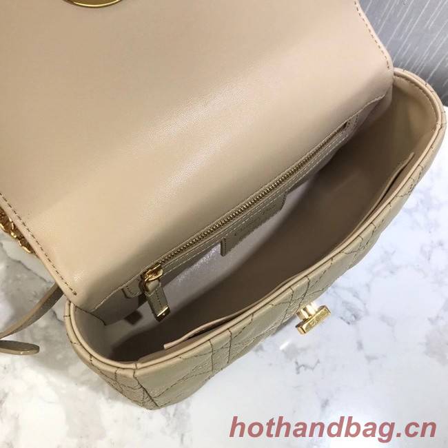 Dior SMALL DIOR CARO BAG Soft Cannage Calfskin M9241 Beige