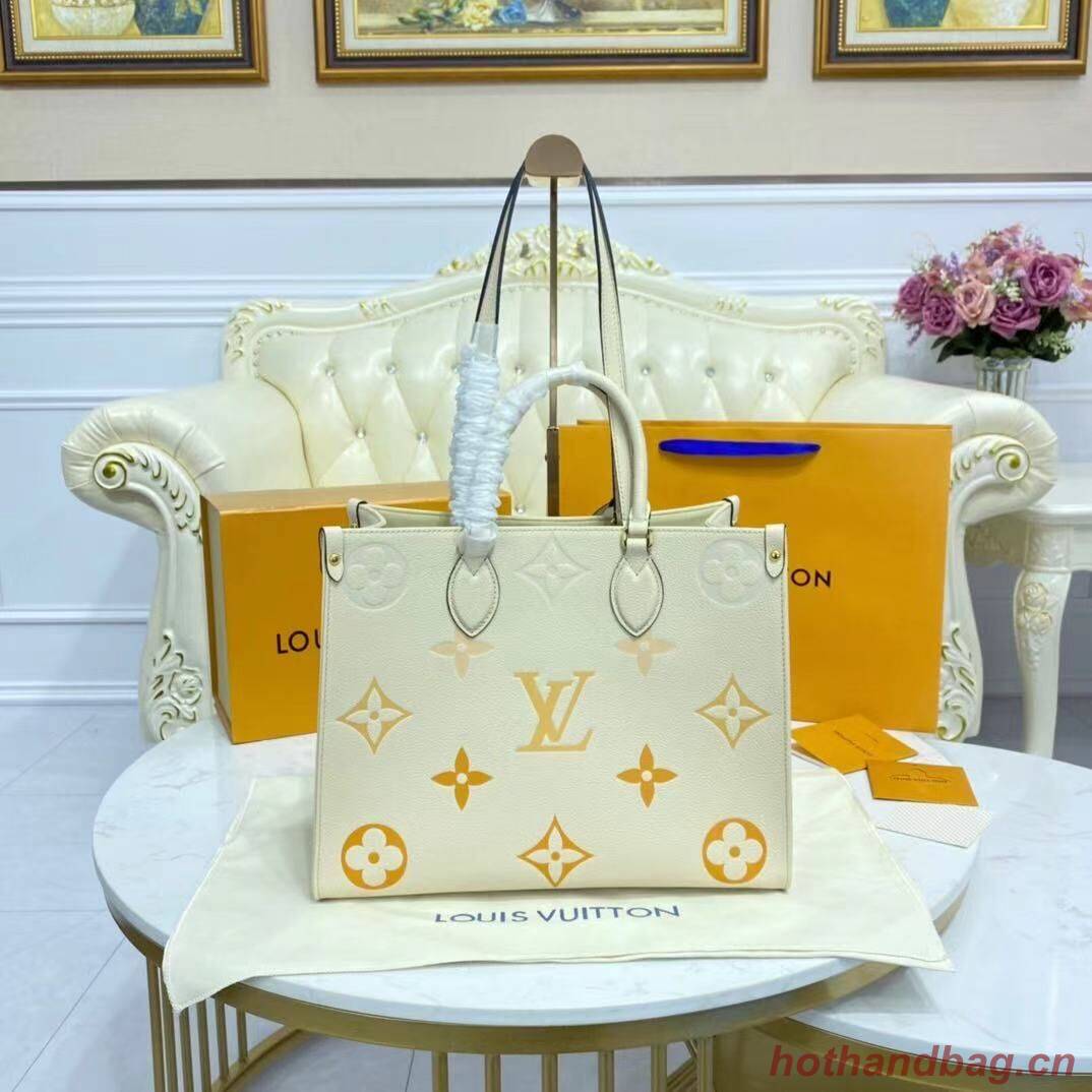 Louis Vuitton Original Onthego medium tote bag cream M45717 Orange Logo