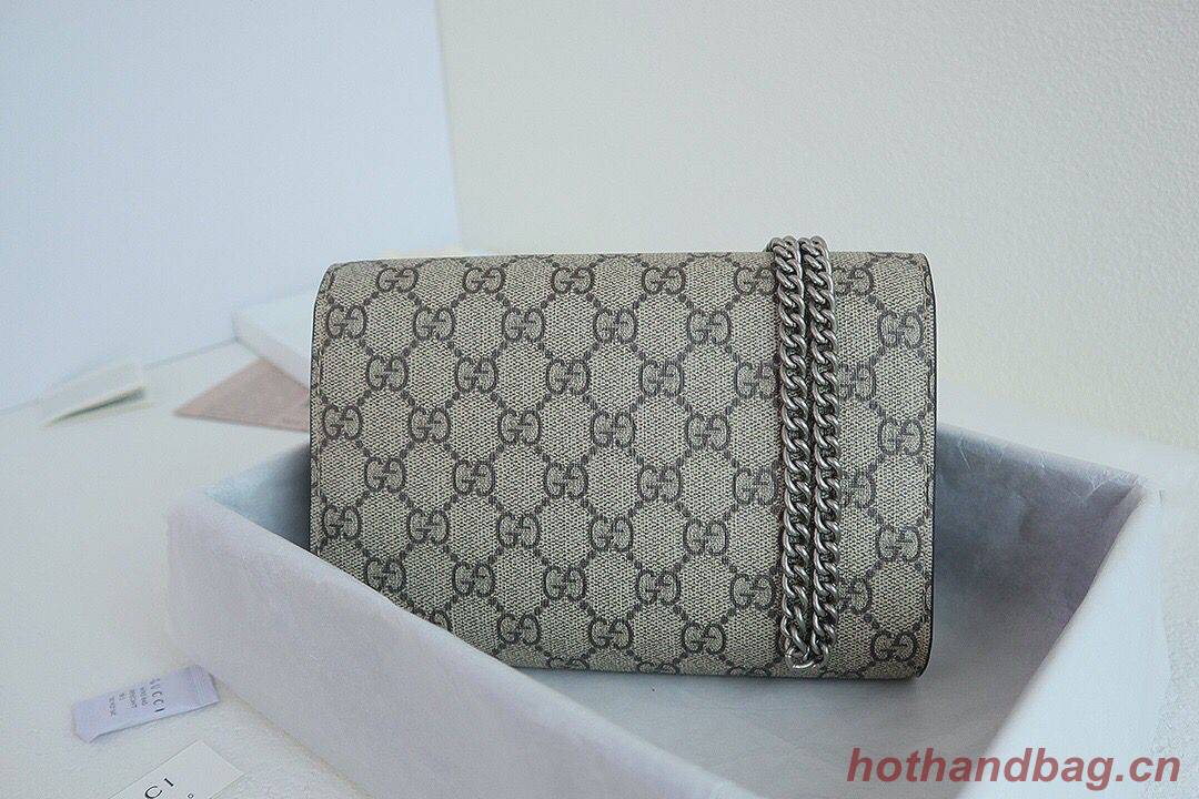 Gucci Dionysus GG Supreme Shoulder Bag 401231 Apricot