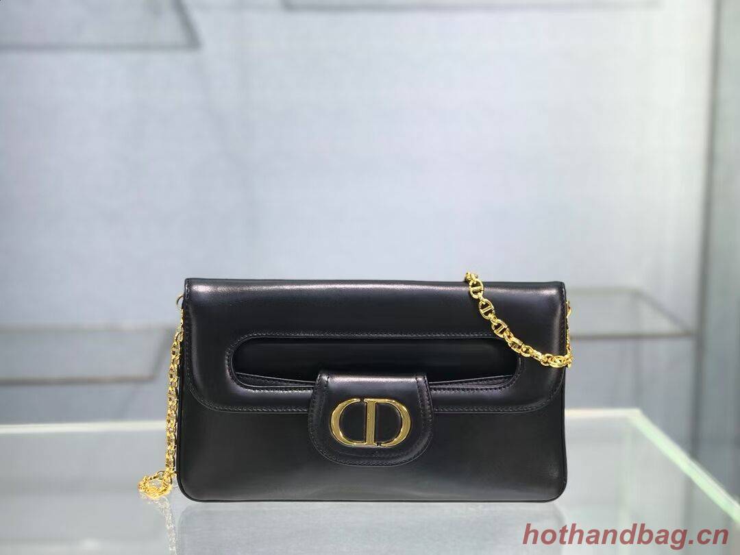 DIOR MEDIUM DIORDOUBLE BAG Black Smooth Calfskin M8641U