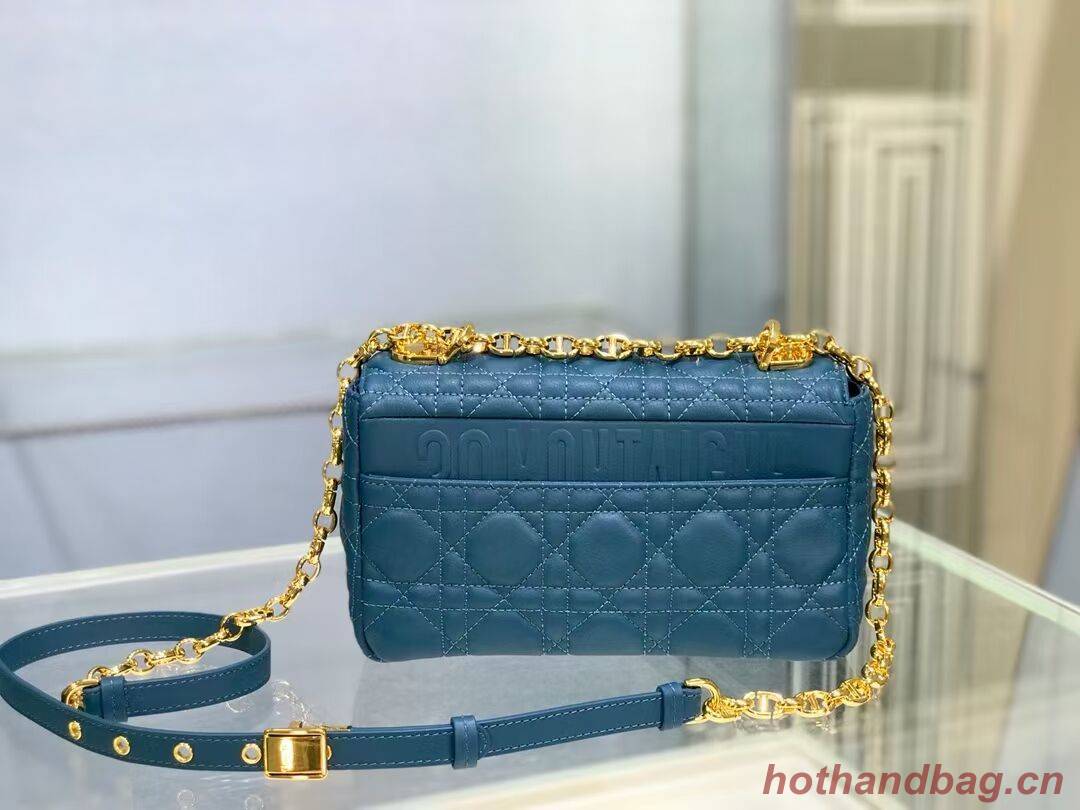 Dior SMALL DIOR CARO BAG Soft Cannage Calfskin M9241 Blue