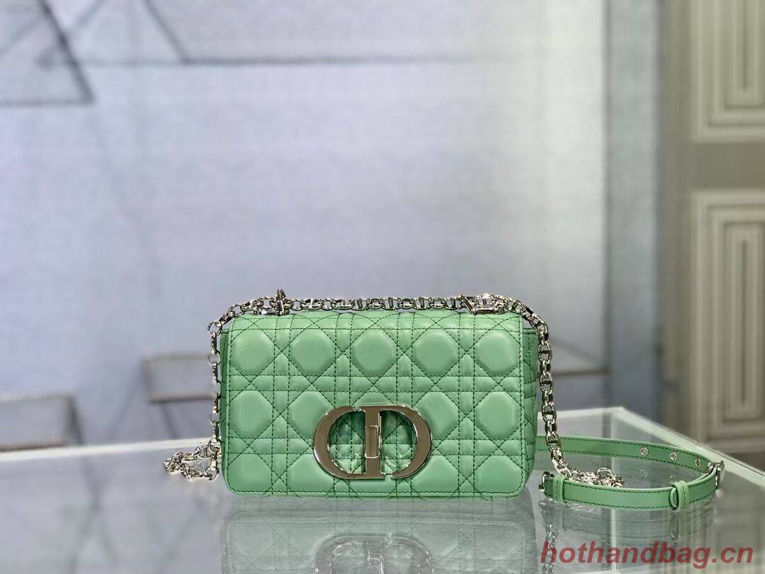 Dior SMALL DIOR CARO BAG Soft Cannage Calfskin M9241 green