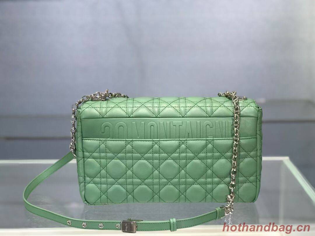 LARGE DIOR CARO BAG Soft Cannage Calfskin M9243U green