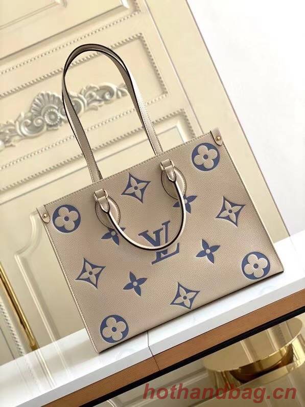 Louis Vuitton ONTHEGO MM M45494 Cream & blue