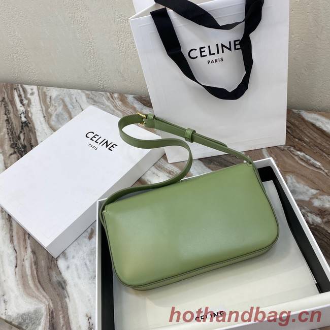 Celine TRIOMPHE SHOULDER BAG IN NATURAL CALFSKIN 194143 green