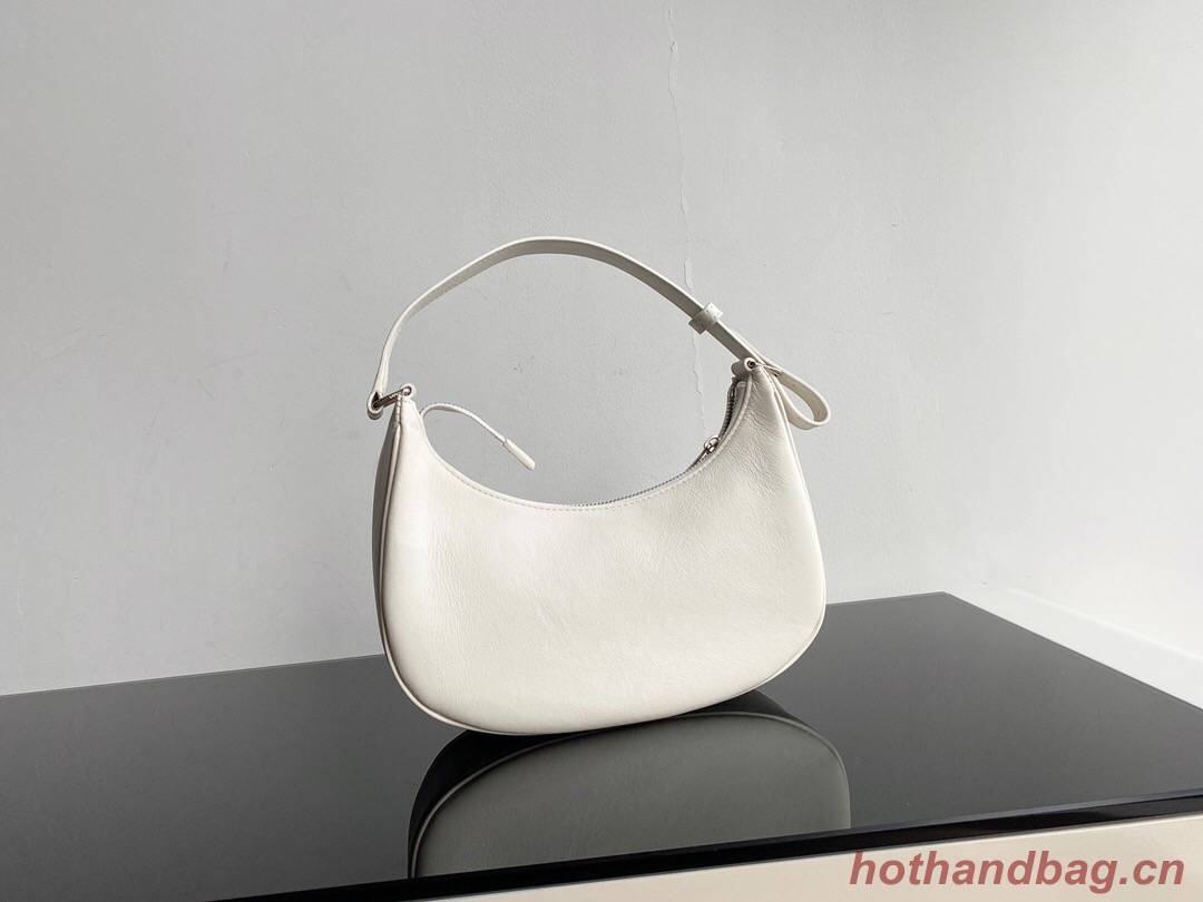 Celine AVA BAG IN TRIOMPHE CANVAS AND CALFSKIN 193952 WHITE