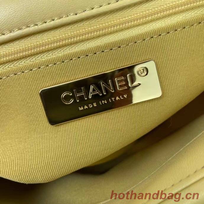 Chanel 19 flap bag AS1160 AS1161 AS1162 light yellow