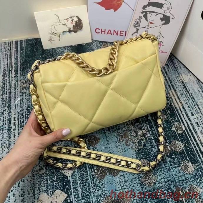 Chanel 19 flap bag AS1160 AS1161 AS1162 light yellow