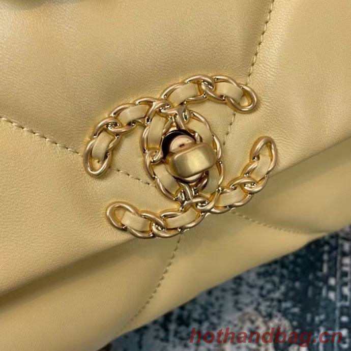 Chanel 19 flap bag AS1160 AS1161 AS1162 light yellow