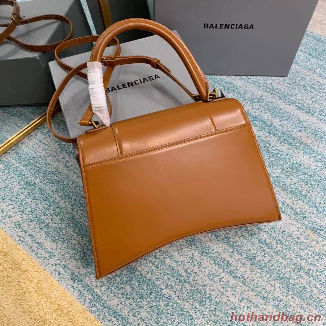 Balenciaga HOURGLASS MEDIUM TOP HANDLE BAG B108892 brown