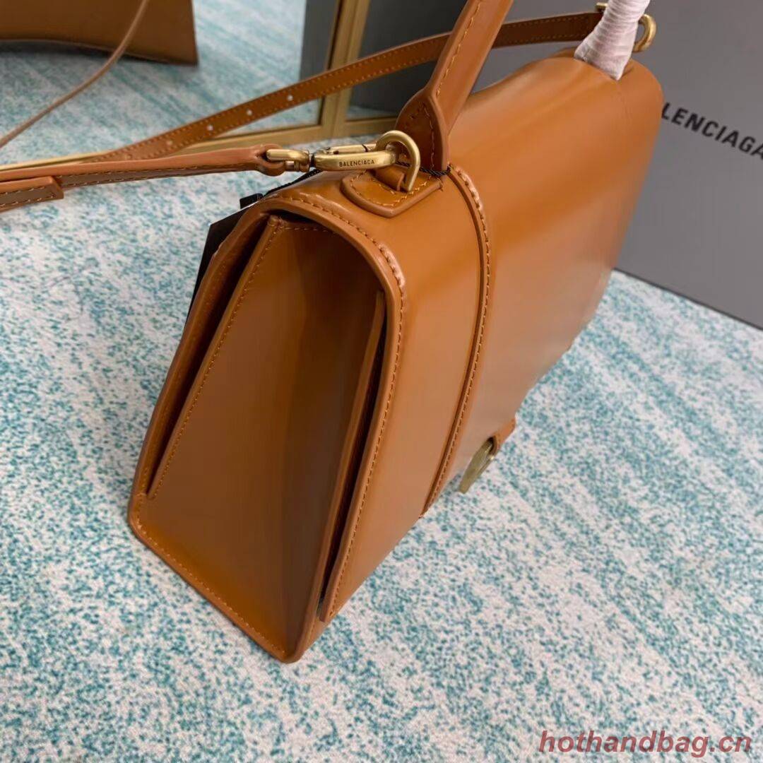 Balenciaga HOURGLASS MEDIUM TOP HANDLE BAG B108892 brown