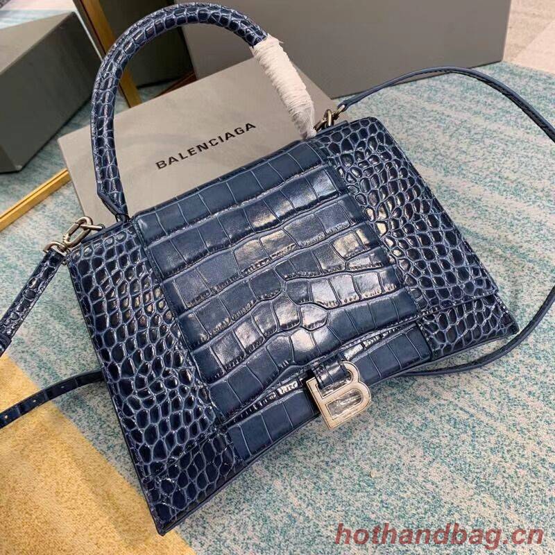 Balenciaga HOURGLASS MEDIUM TOP HANDLE BAG B108892E blue