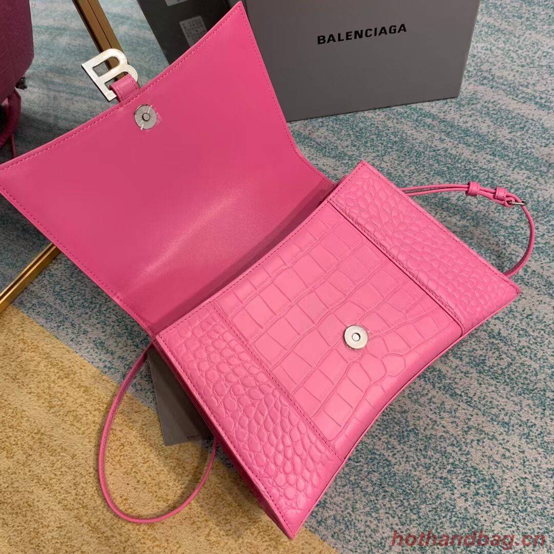 Balenciaga HOURGLASS MEDIUM TOP HANDLE BAG B108892E pink