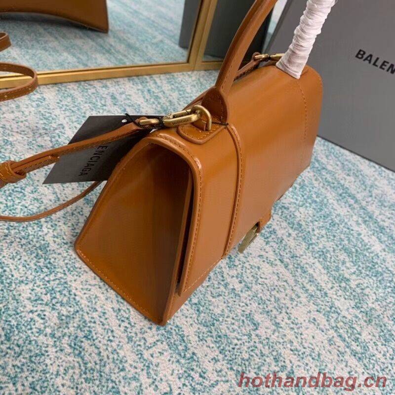 Balenciaga HOURGLASS SMALL TOP HANDLE BAG B108895-1 brown