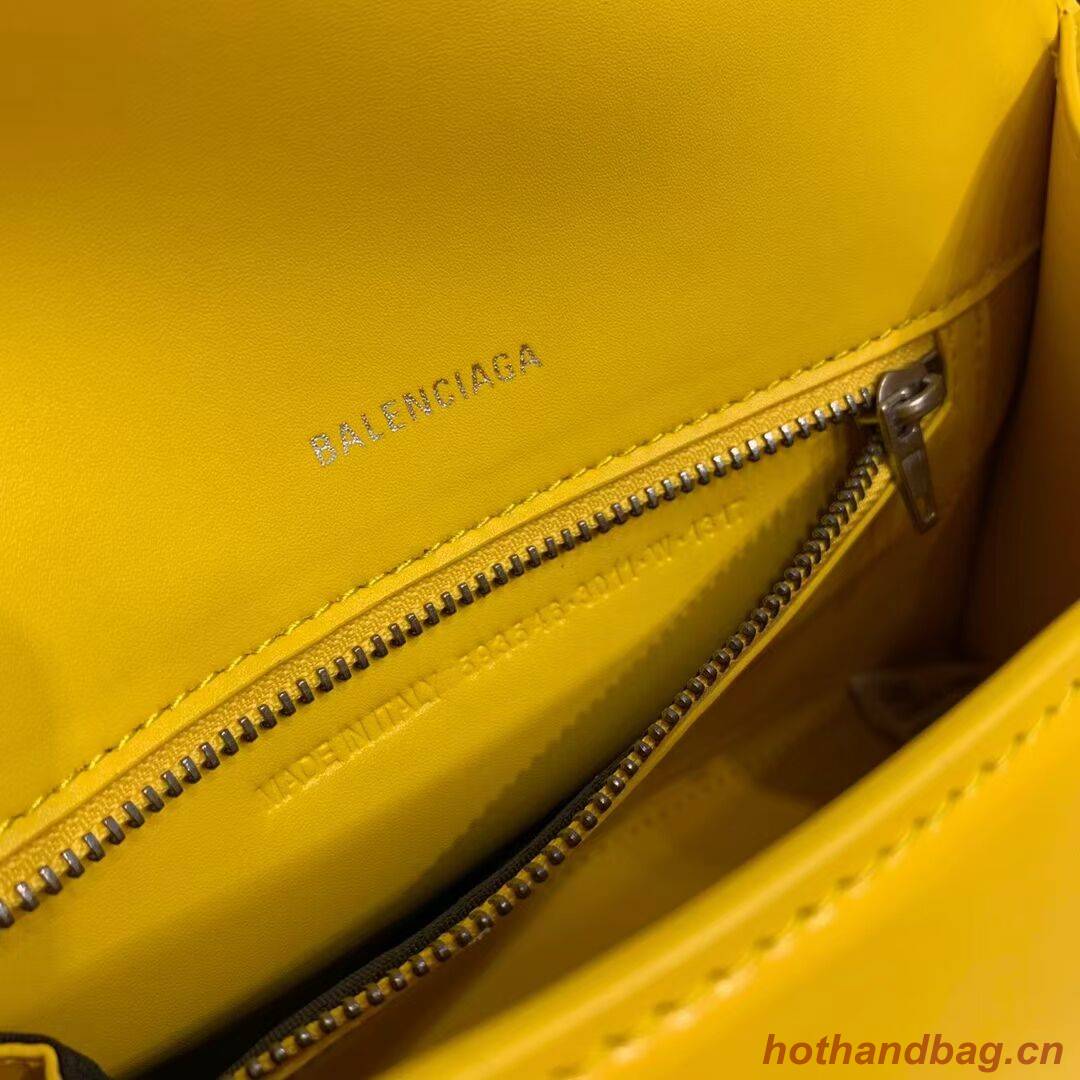 Balenciaga HOURGLASS SMALL TOP HANDLE BAG B108895-1 yellow