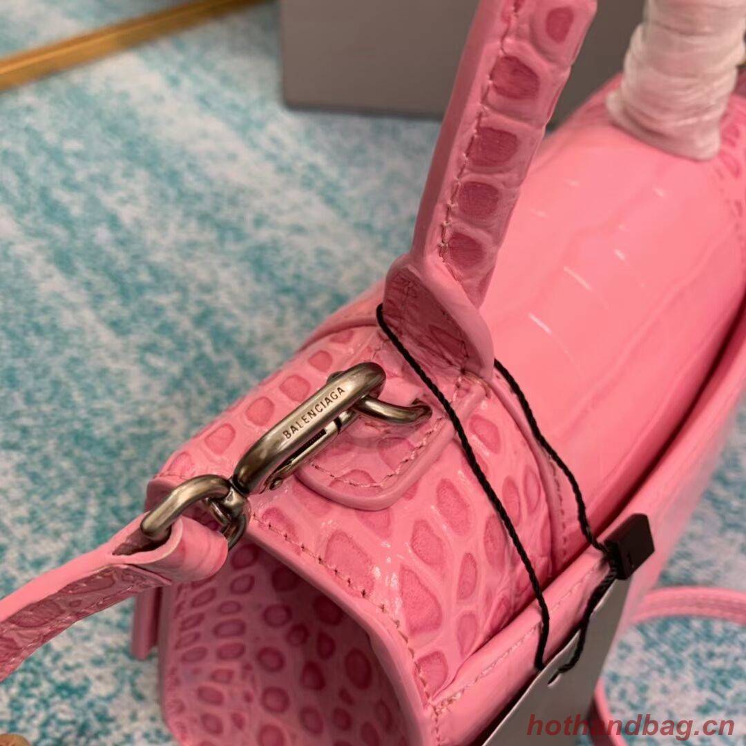 Balenciaga Hourglass XS Top Handle Bag 28331S LIGHT ROSE