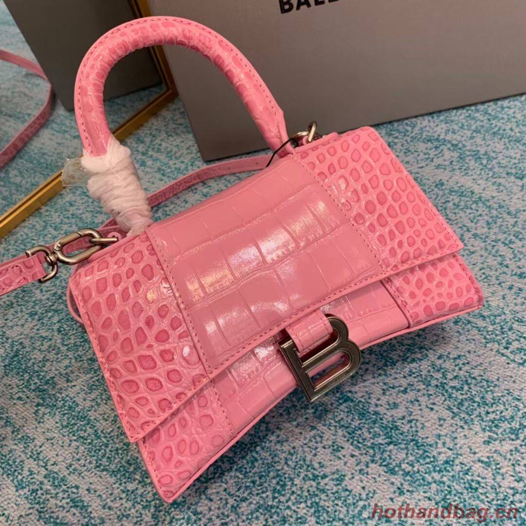 Balenciaga Hourglass XS Top Handle Bag 28331S LIGHT ROSE