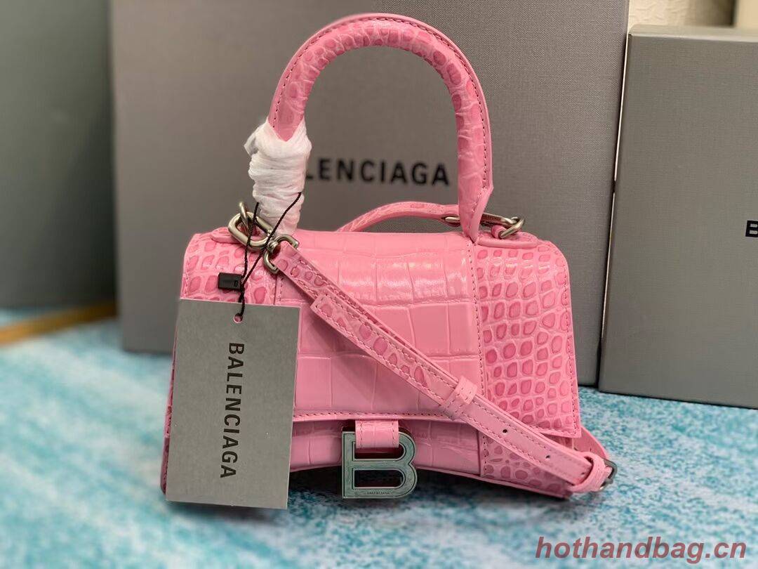 Balenciaga Hourglass XS Top Handle Bag 28331S LIGHT ROSE