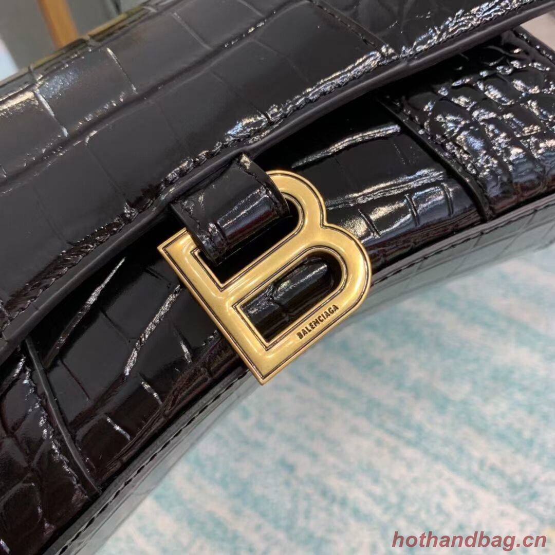 Balenciaga Hourglass XS Top Handle Bag 28331S black