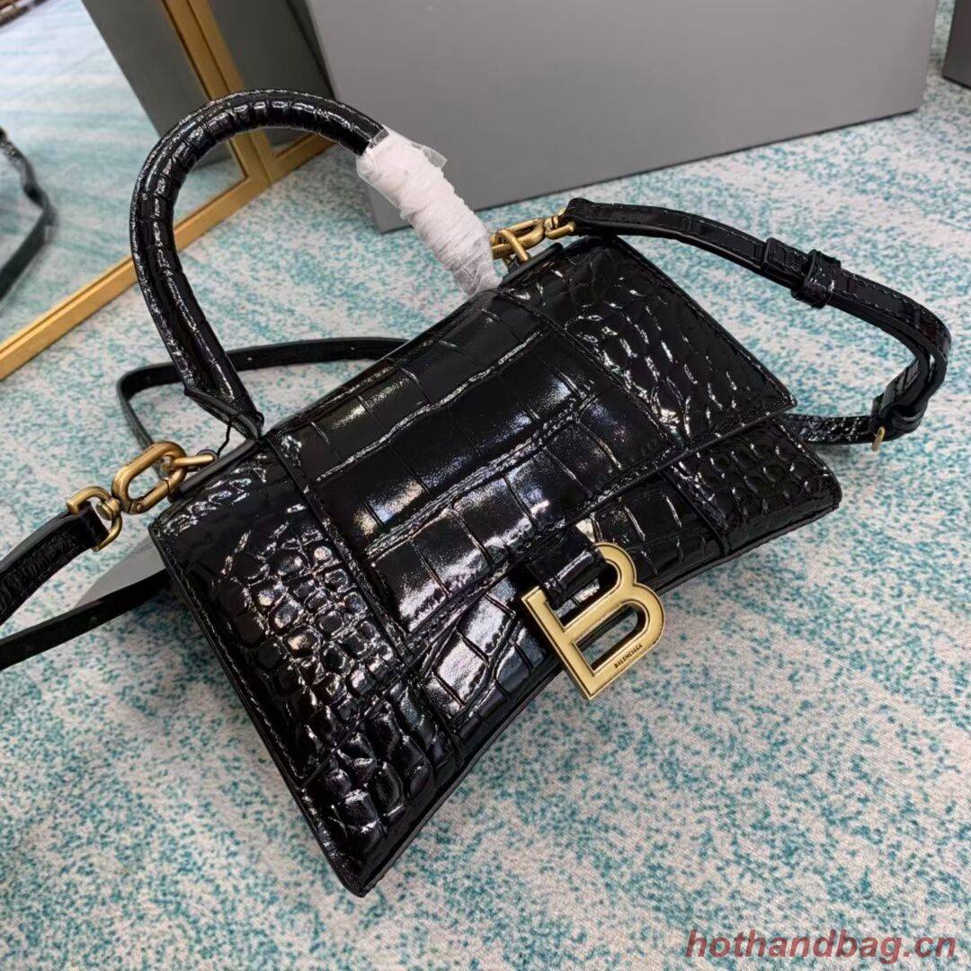 Balenciaga Hourglass XS Top Handle Bag 28331S black