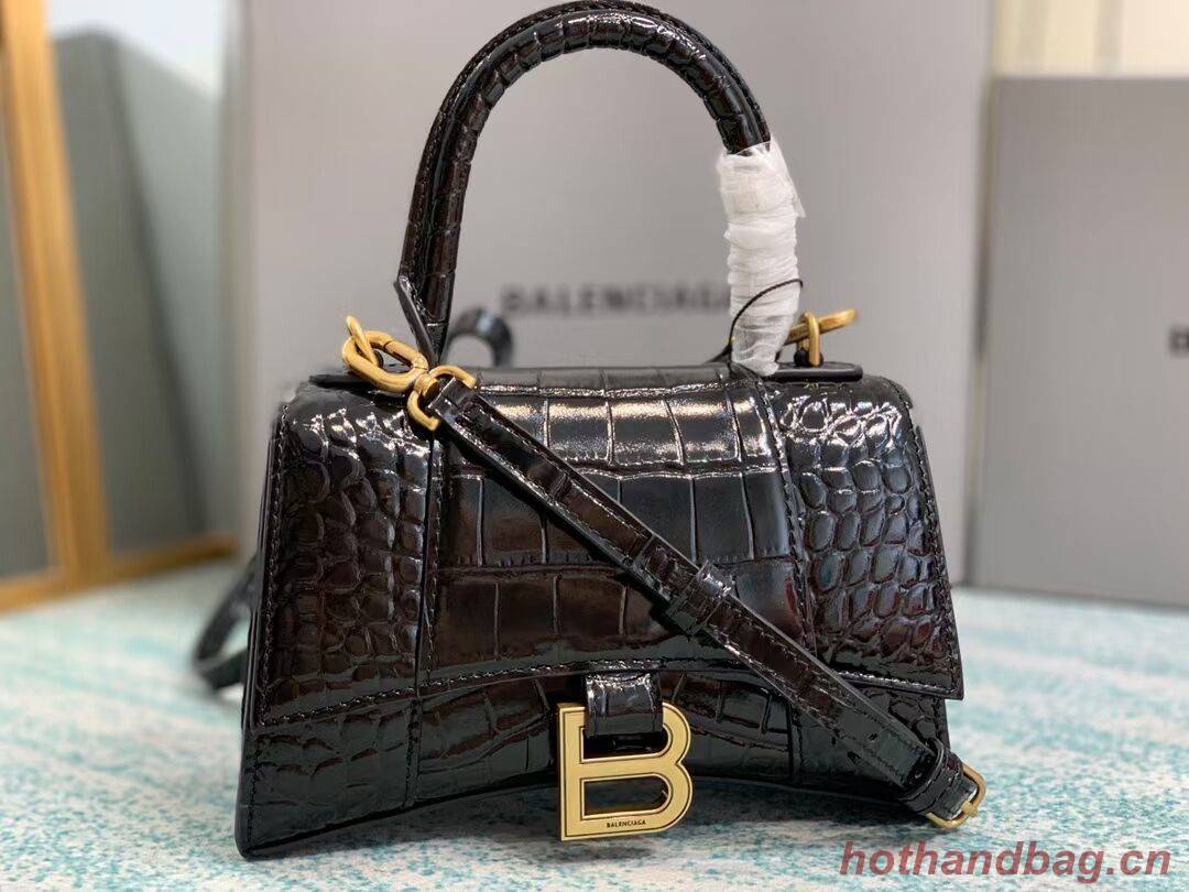 Balenciaga Hourglass XS Top Handle Bag 28331S black