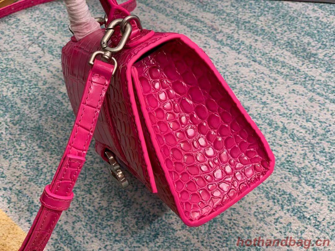 Balenciaga Hourglass XS Top Handle Bag 28331S neon pink