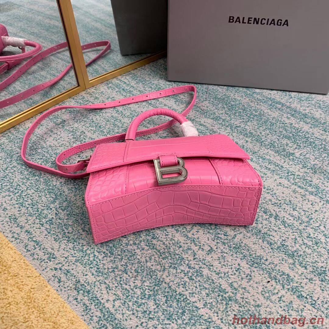 Balenciaga Hourglass XS Top Handle Bag 28331S pink