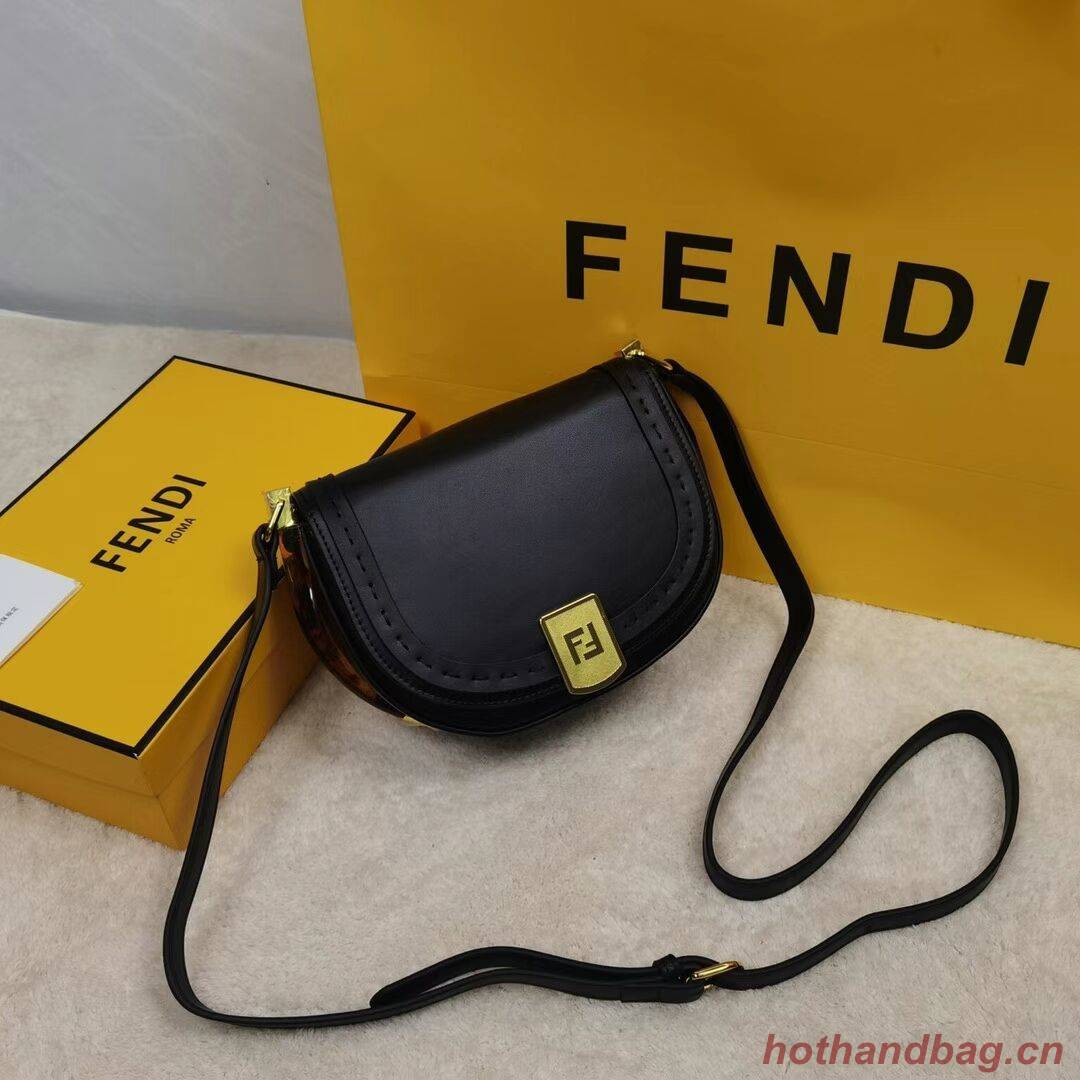 FENDI MOONLIGHT leather bag 8BT346A black