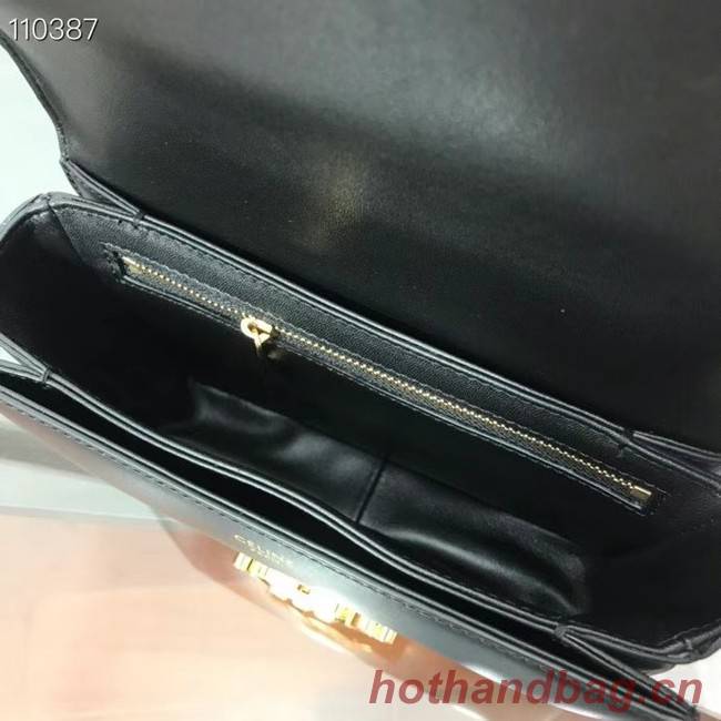 Celine TEEN TRIOMPHE BAG IN SHINY CALFSKIN MINERAL 188423 black