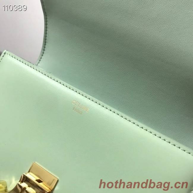 Celine TEEN TRIOMPHE BAG IN SHINY CALFSKIN MINERAL 188423 light green