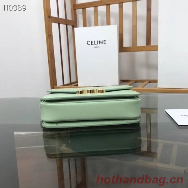 Celine TEEN TRIOMPHE BAG IN SHINY CALFSKIN MINERAL 188423 light green