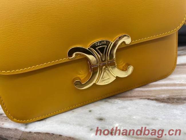 Celine TEEN TRIOMPHE BAG IN SHINY CALFSKIN MINERAL 188423 yellow