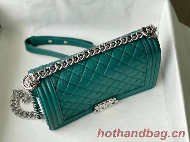 Chanel Le Boy Flap Shoulder Bag Original Leather A67086 green