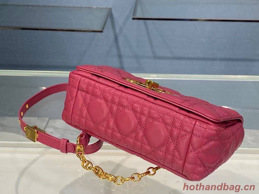 Dior SMALL DIOR CARO BAG Soft Cannage Calfskin M9241 rose